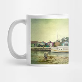 Sailboat in a tiny French village in Oleron, France Mug